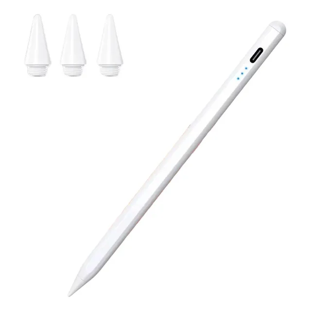 Lápiz Optico Stylus Pluma Capacitivo Universal Para iPad Android Tablet Celular carga Rápida,magnética QYJU Lápiz Óptico Color Blanco - Dibujo Escritura Digital Stylus Pencil