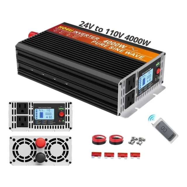 Inversor De 24v A 110v 4000w Convertidor De Corriente