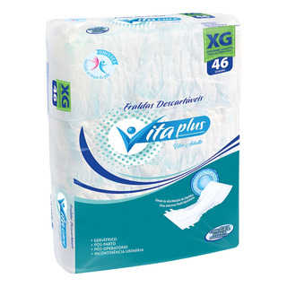 Fralda Geriátrica Adulto Xg Vita Plus Care Com 46 Unidades Tamanho Extra Grande Fralda Geriátrica Adulto Xg Vita Plus Care Com 46 Unidades Tamanho Extra Grande