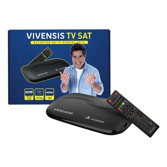 Receptor Digital Full Hd Via Satélite 127/220V Vivensis Vx10