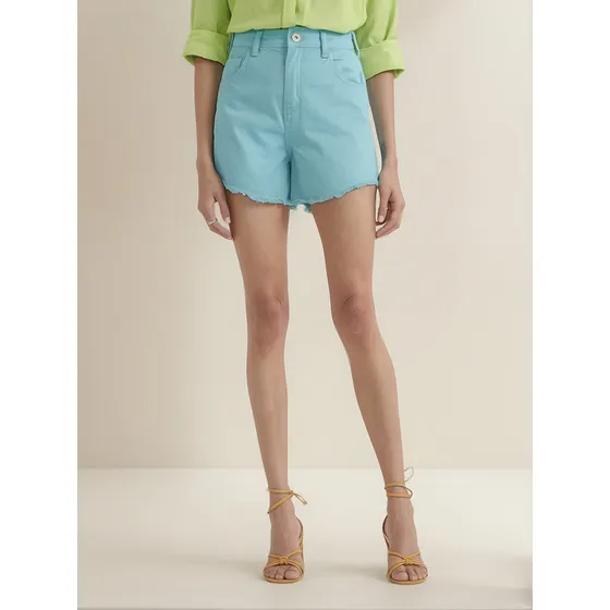 Short Sarja Forum Sofia V23 Azul Feminino
