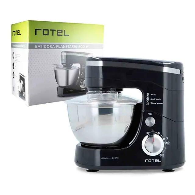 Batidora Planetaria Con Bols De Acero 4.5lts 800w Y606 Rotel
