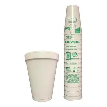 Vaso De Unicel 1 Litro Paq 15 Piezas Vaso De Unicel 1 Litro Paq 15 Piezas