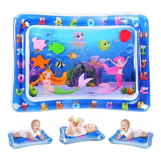 Tapete De Agua Colchoneta Inflable Estimulación Para Bebes