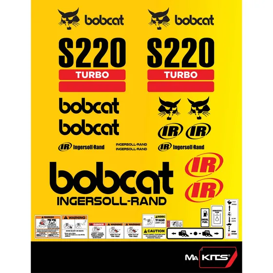 Calcomanías Para Maquinaria S220 Bobcat Minicargador