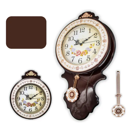Reloj De Péndulo Con Manecillas Beige