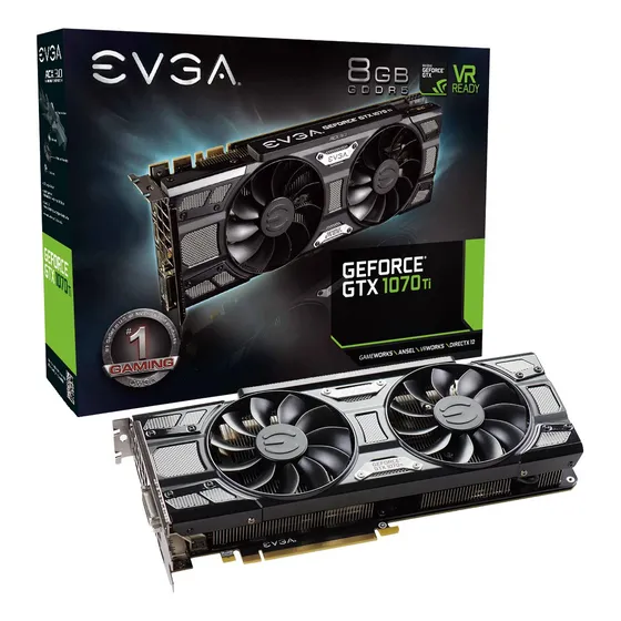 Placa Gráfica Evga Geforce Gtx 1070 Ti Sc Gaming Acx 3.0 8gb