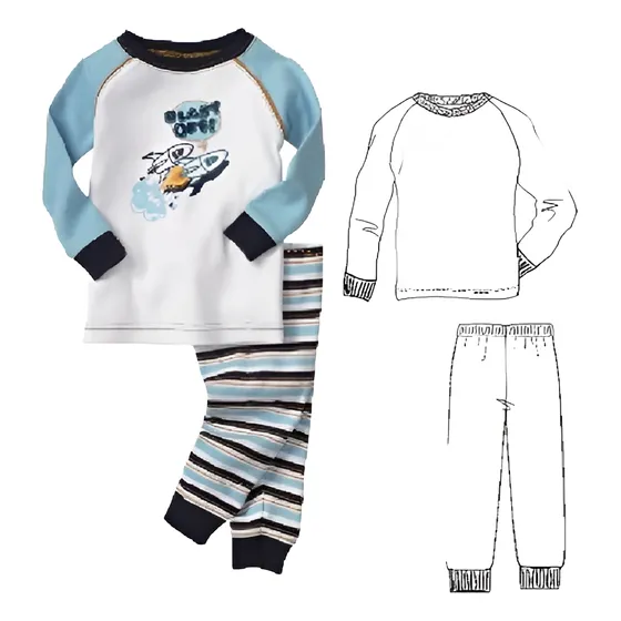 Moldesunicose Patrón Pijama Niño Puños Manga Larga