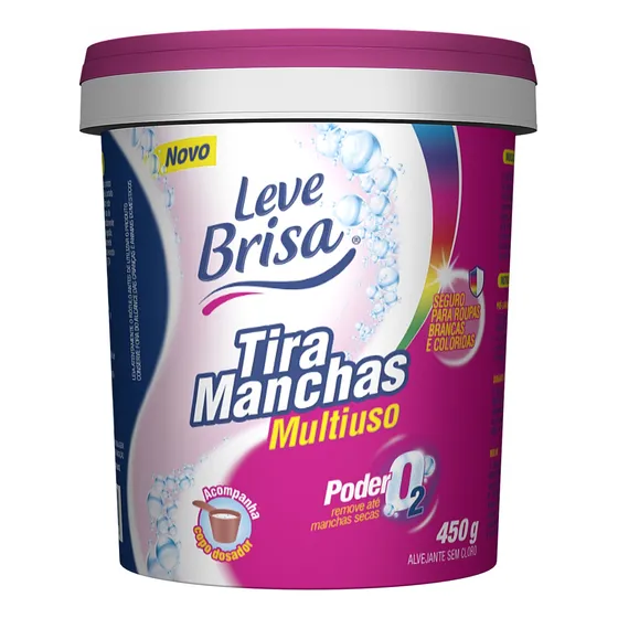 Tira Manchas Em Pó Leve Brisa Roupas Brancas Coloridas 450g