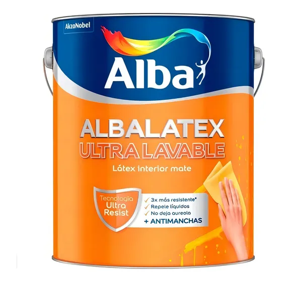 Albalatex Ultralavable interior mate blanco 4 litros