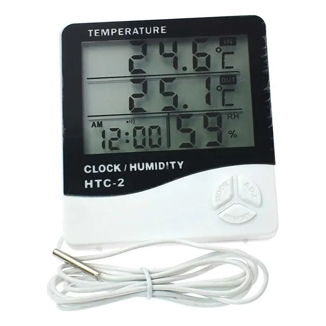 Termometro Digital Higrómetro, Htc-2 Lcd