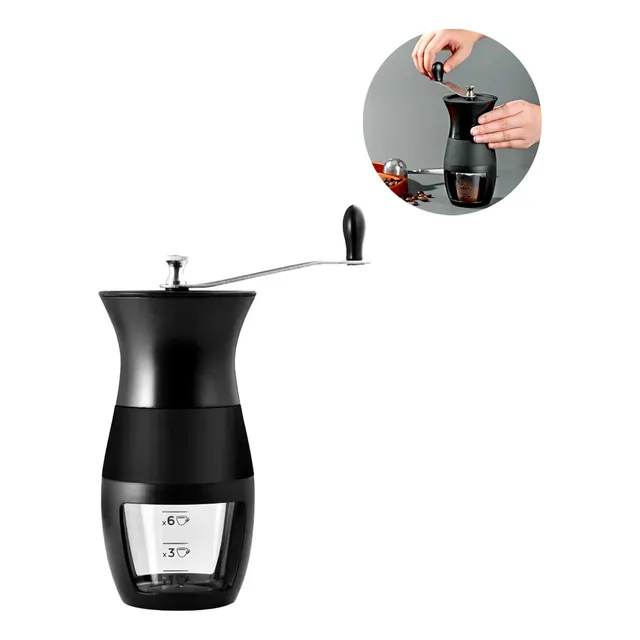 Molinillo Cafe Regulable Moledor Granos Medidor Vidrio