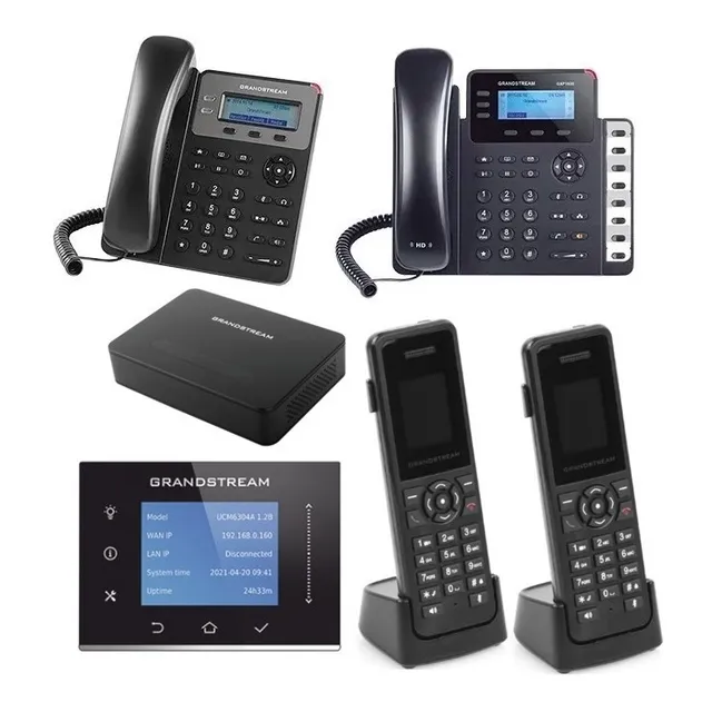 Kit De Conmutador Y Telefonos Inalambricos Grandstream Pyme