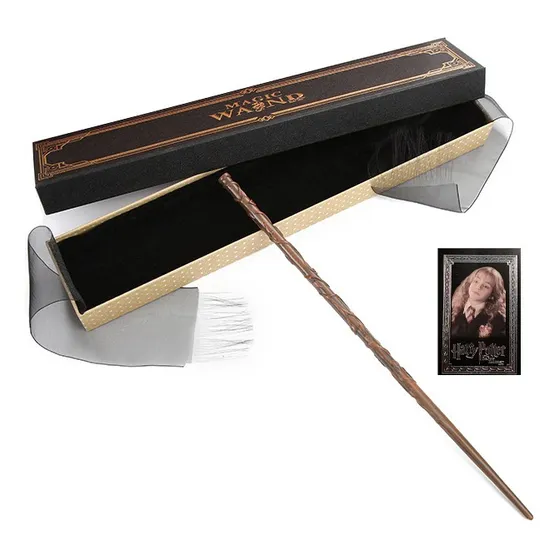 Varita De Harry Potter En Caja Olivanders+cifra Tarjeta Color Hermione