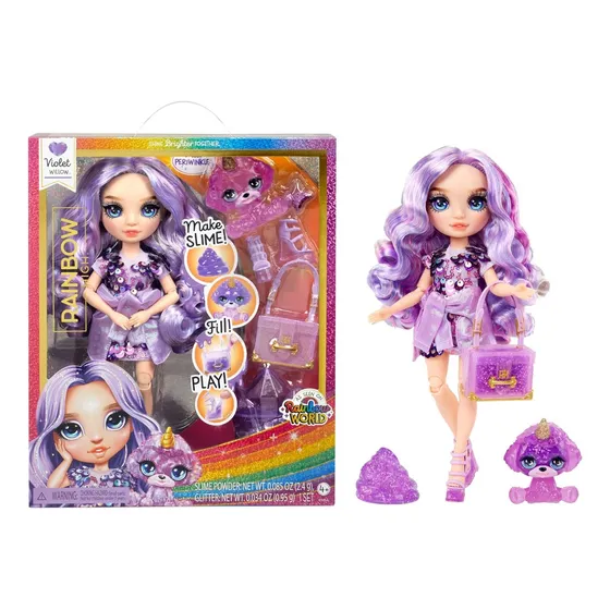 Muñeca Rainbow High Violet 27cm Coleccionable Slime Original