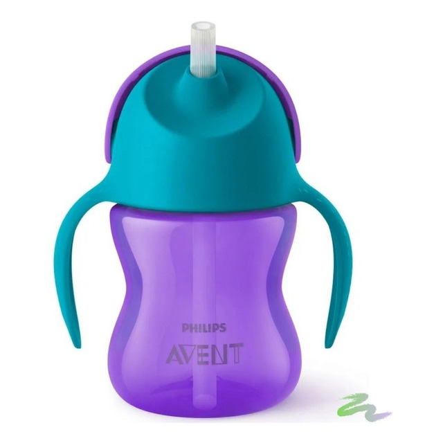 Copo Com Canudo Curvado Dinossauro 200ml Verde Philips Avent Copo Com Canudo Curvado Dinossauro 200ml Verde Philips Avent