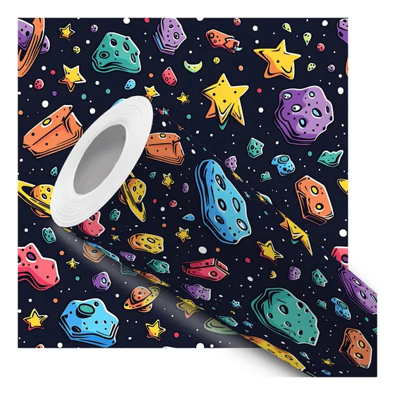 Papel De Parede Adesivo Asteróides Universo Estrelas 6m