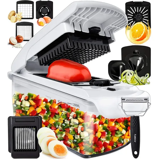 Picadora De Alimentos Verduras Cortador 9 En 1