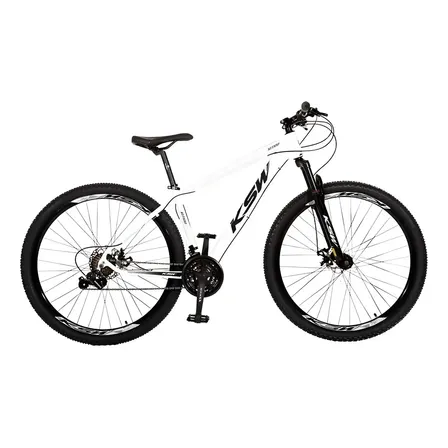 Bicicleta Ksw Xlt 100 21v Shimano Cor Branco Com Preto Tamanho Do Quadro 17