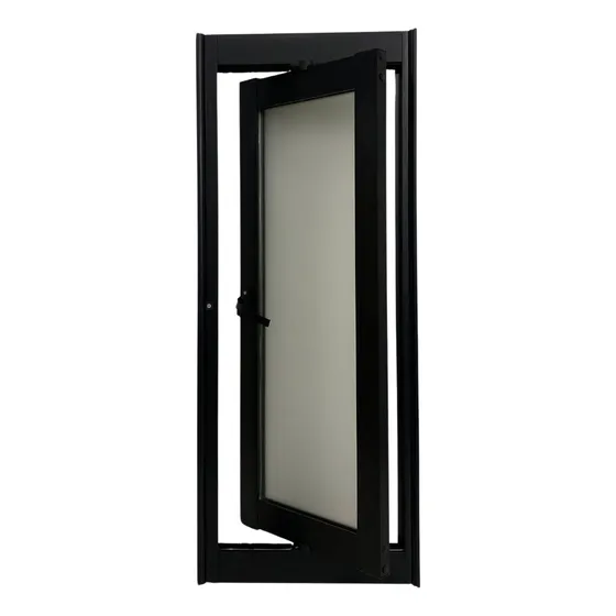 Janela Vitrô Capelinha 140x50 Preto Pivotante Linha 25 Mini Boreal Vertical