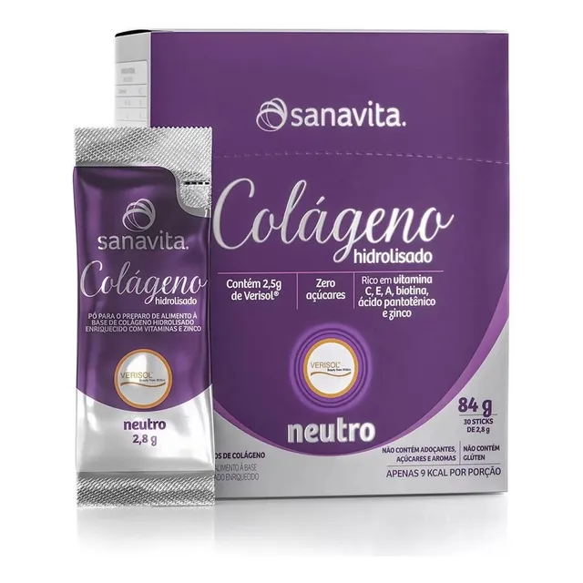 Colágeno Sanavita Verisol 30 Sachês 84g - Neutro