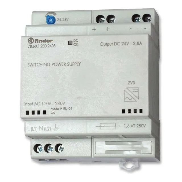 Fuente De Poder 2.5a, Salida 24vdc 60w Finder 786012302403