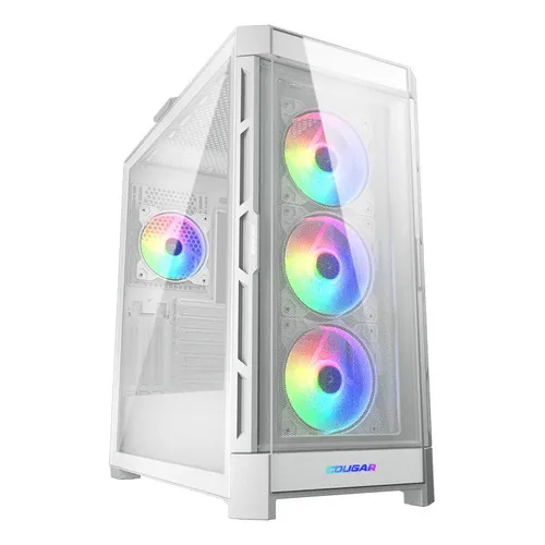 Gabinete Cougar Duoface Pro Rgb Blanco Eatx Cristal Templado