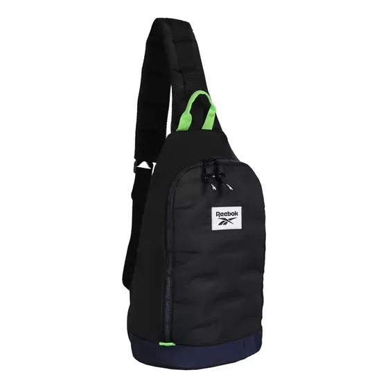 Morral Mochila Cruzada Reebok Ajustable Con Sistema Molle Color Negro 60004