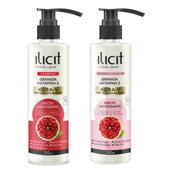 Pack Shampoo + Acondicionador Ilicit Kera-v Granada 350ml