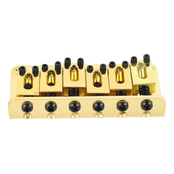Ponte Fixa Hardtail Guitarra Dourado Tele Stratocaster Jpn