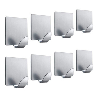 8pcs Ganchos Pared Adhesivos Inoxidable Ganchos Para Colgar 8pcs Ganchos Pared Adhesivos Inoxidable Ganchos Para Colgar