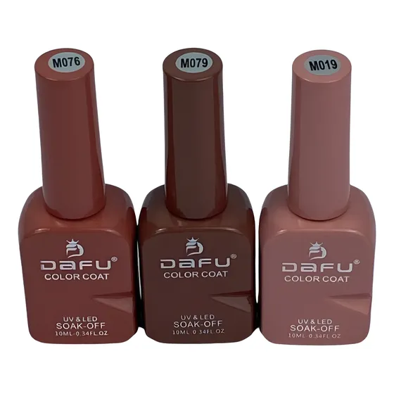 Kit Com 3 Esmaltes  Gel Uv/led Tons De Marrons Sofisticados