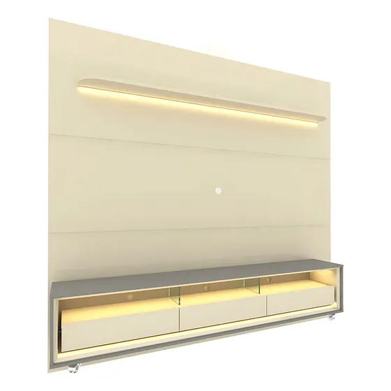 Rack Com Painel Para Tv Até 85 Polegadas Led 3 Fe