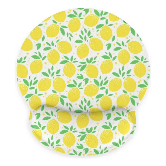 Alfombrilla Raton Ergonomica Diseño Limon Amarillo Hoja Para