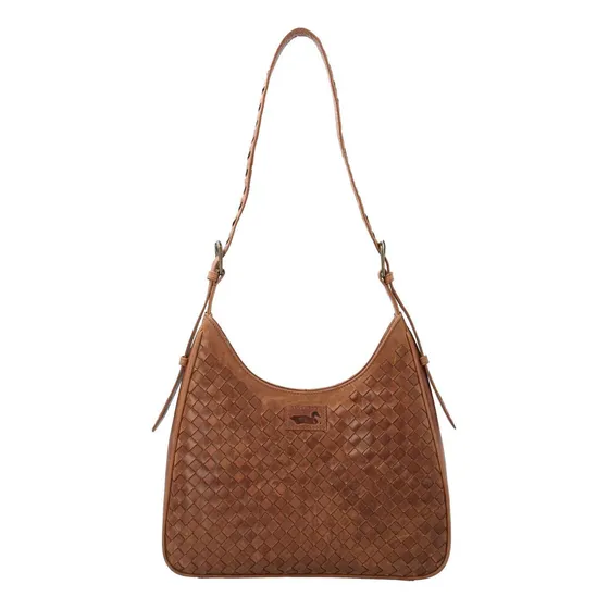 Cartera Cuero Mujer Fd Braid Hobo Tan Rockford Color Café