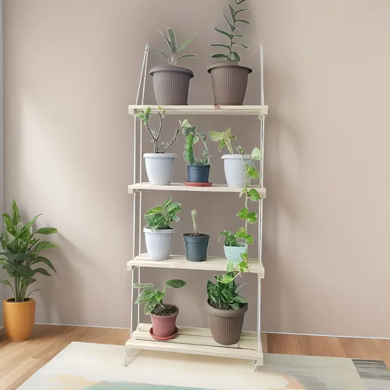 Prateleira Pinus Cordas Varanda Quarto Sala Plantas Gancho