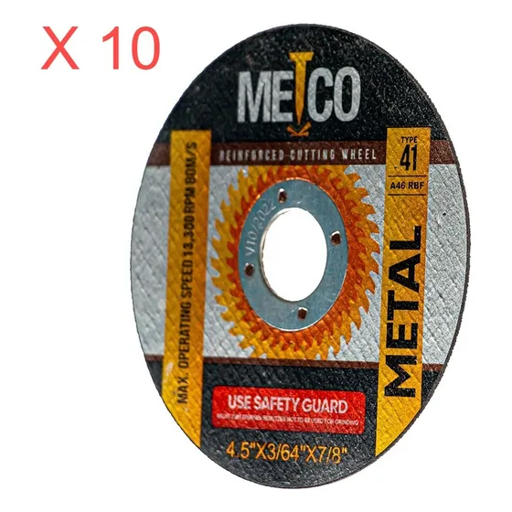 Disco De Corte 4,5  X 3/64  X 7/8 Pack 10 Unidades