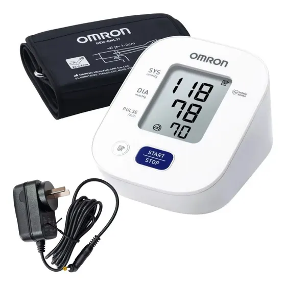 Tensiómetro Brazo Omron Hem-7142 Digital Automático + Fuente