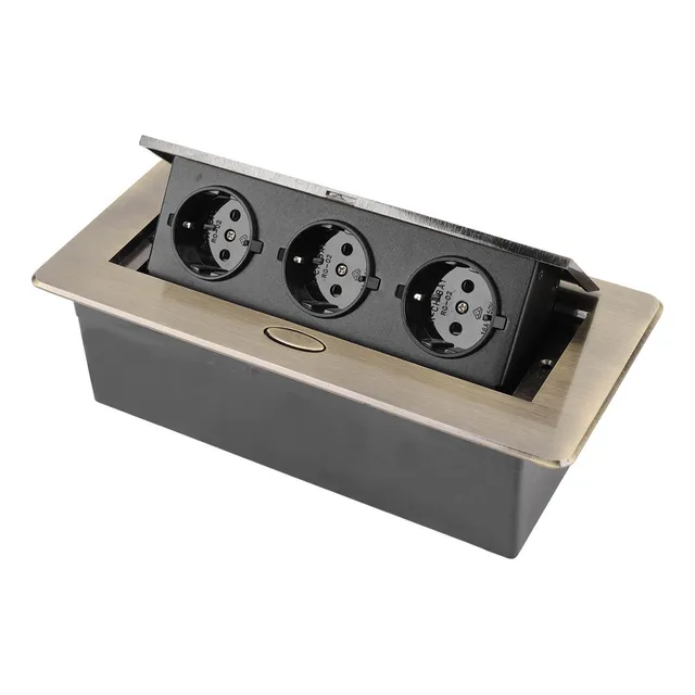 Mesa De Enchufes Power Strip De Bronce Oculta Con Buen Sella
