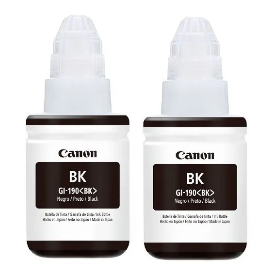 2 Pack Tinta Canon Gi 190 Original Negro G2100 G3100 G4100 