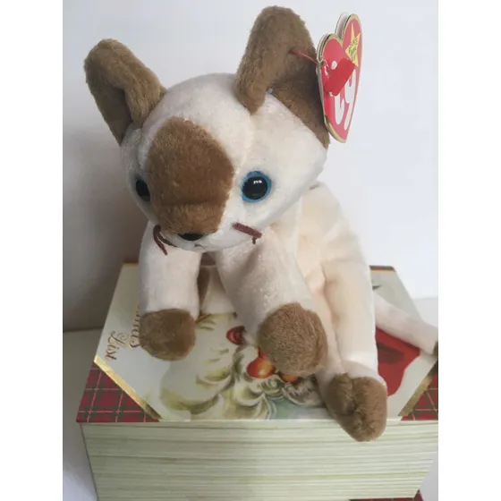 Peluche Gato Ty Con Caja Libro De Regalo 21cm
