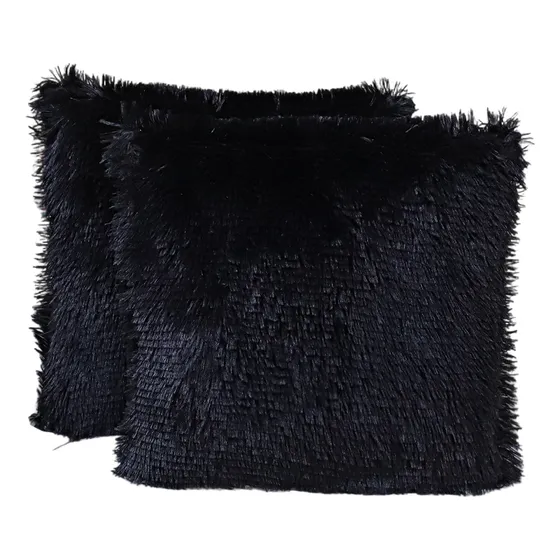 Almohada Cojín Decorativo De Pelo Largo Suave Set 2 Piezas