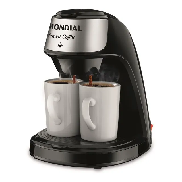 Cafeteira Elétrica Mondial 2 Xícaras Smart Coffee C-42-2x-Bi 500w Preta 127v