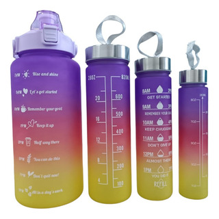 Trio Vaso Motivacional Botella Gym Ejercicio 4 Piezas Trio Vaso Motivacional Botella Gym Ejercicio 4 Piezas