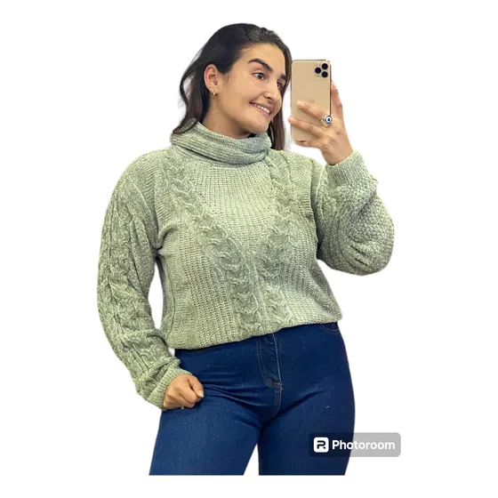 Poleron De Chenille, Dama Talle Mediano 
