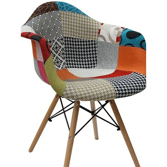 Silla Eames Tapizada Con Apoyabrazos