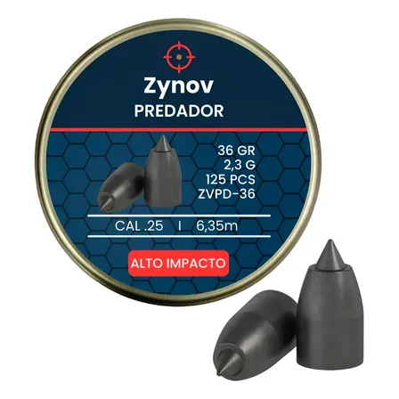Chumbinho Slug 6.35mm 36grains Predador Zynov 125un Carabina