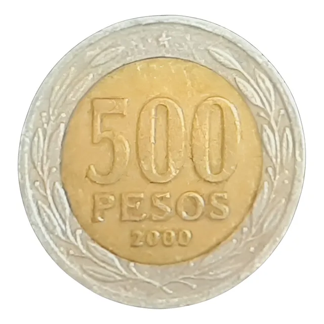 Moneda Chilena De 500 Pesos Año 2000
