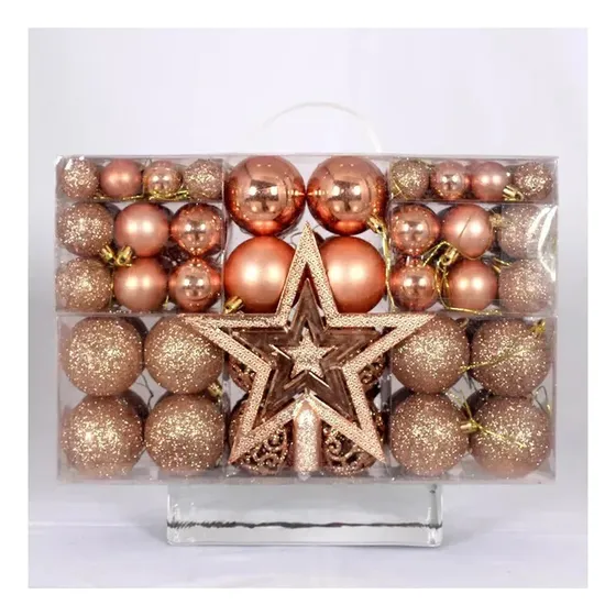 Pacote De Bolas De Decoração De Natal Em Forma De Estrela
