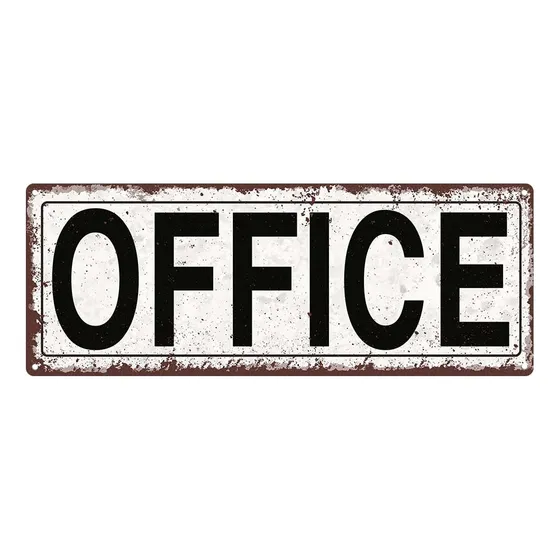 Oficina Metal Placa Calle Rustico Vintage